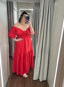 vestido kauane vermelho plus size 2050