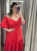 vestido kauane vermelho plus size 2050