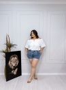 blusa milena branca plus size 