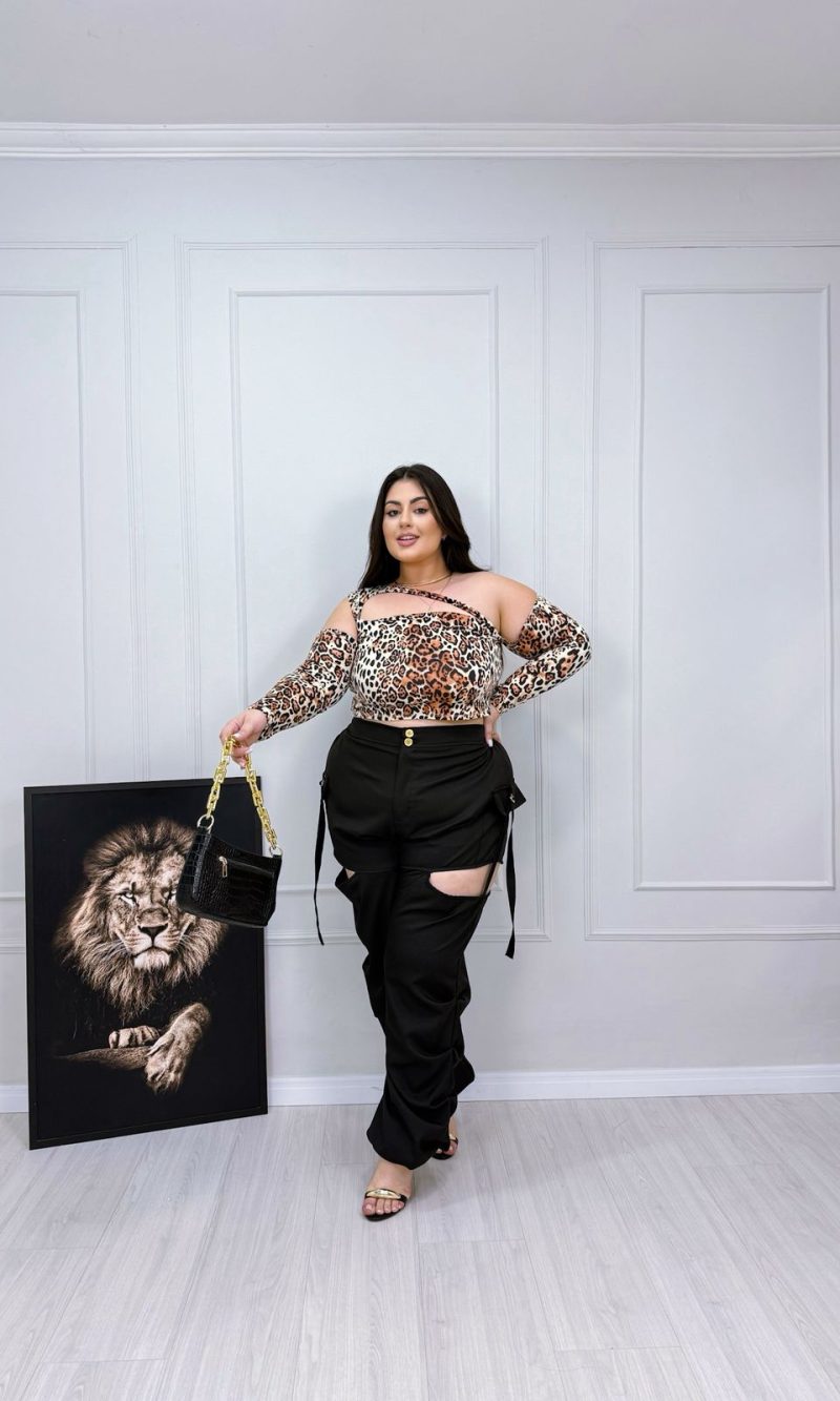 calça carlotta preta plus size 1240