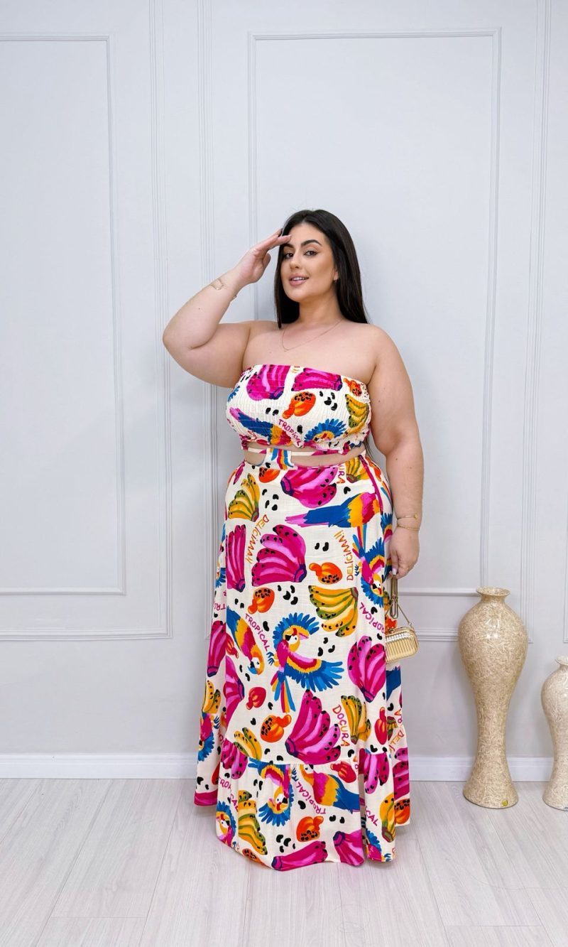 vestido kamala off white plus size 1959