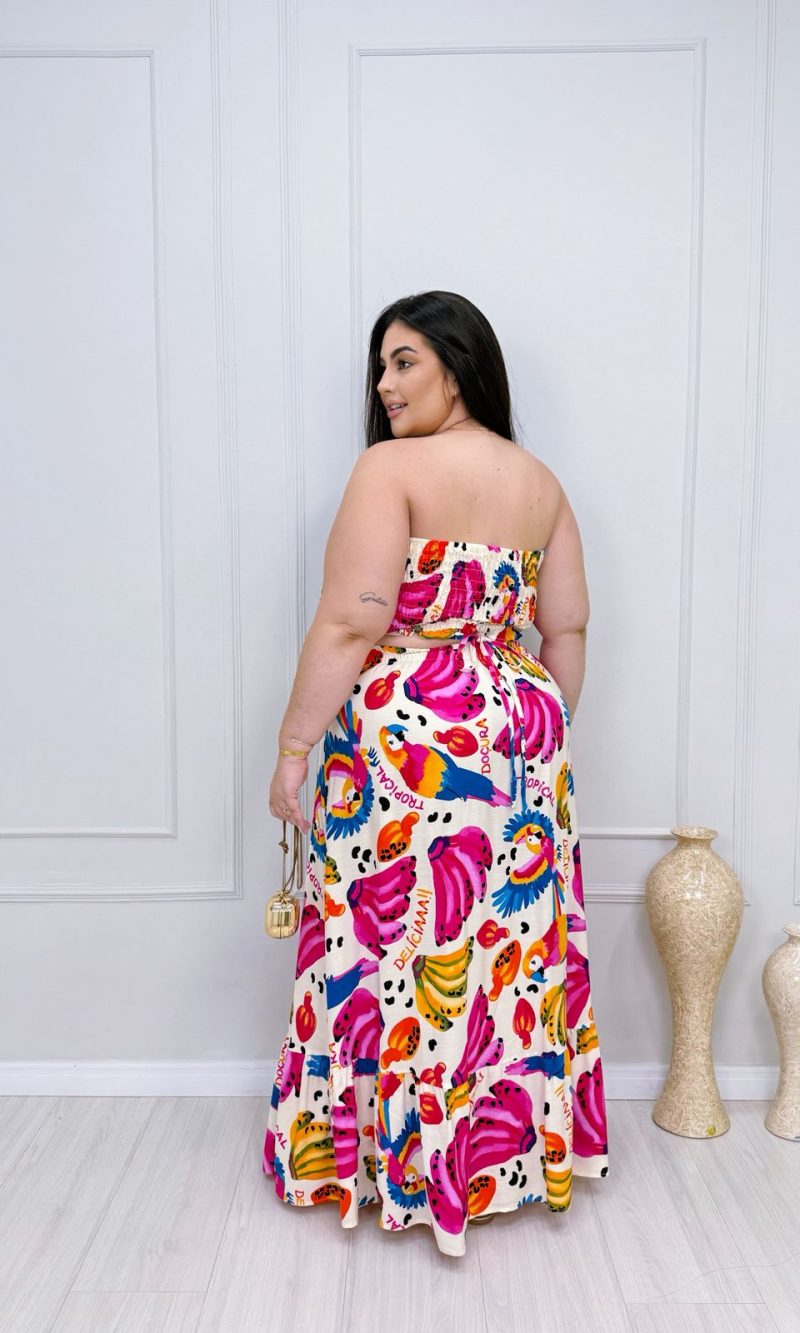 vestido kamala off white plus size 1959