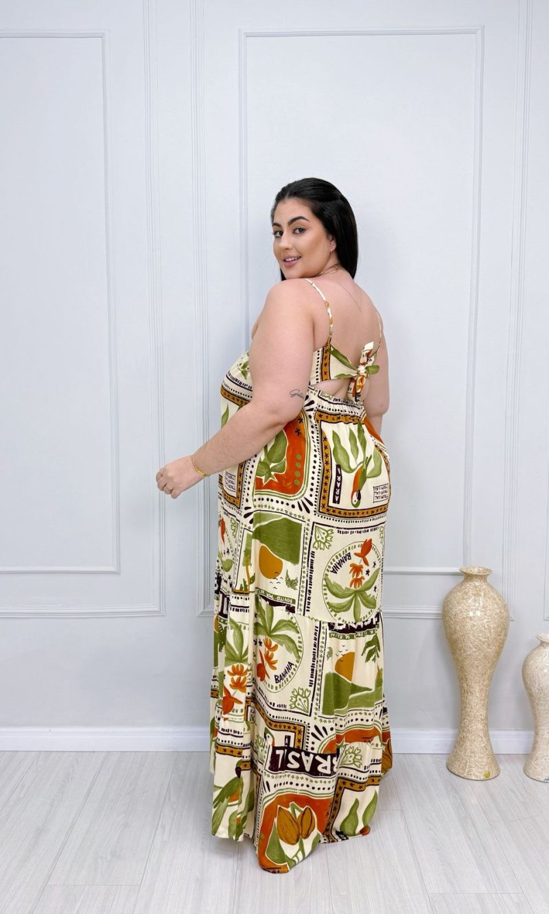 vestido jociele nude plus size 