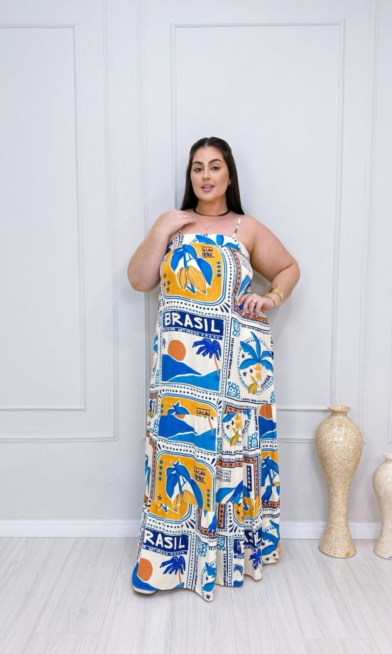 vestido jociele nude plus size 