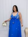 vestido marieta azul plus size 2082