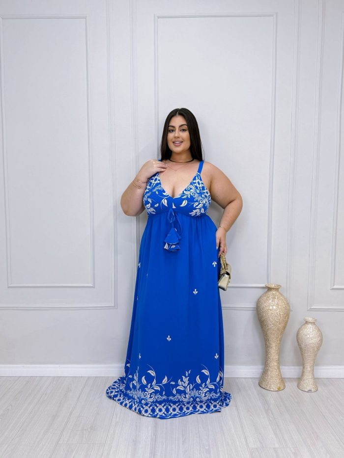 vestido marieta azul plus size 2082 vestido marieta azul plus size 2082