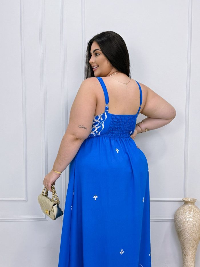 vestido marieta azul plus size 2082 vestido marieta azul plus size 2082