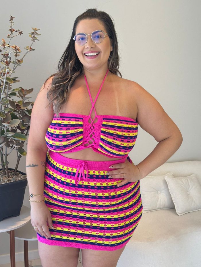 conjunto flay rosa plus size 2135 conjunto flay rosa plus size 2135