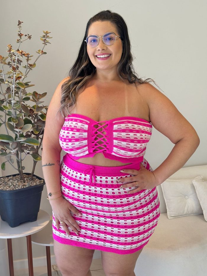 conjunto flay rosa plus size 2135 conjunto flay rosa plus size 2135