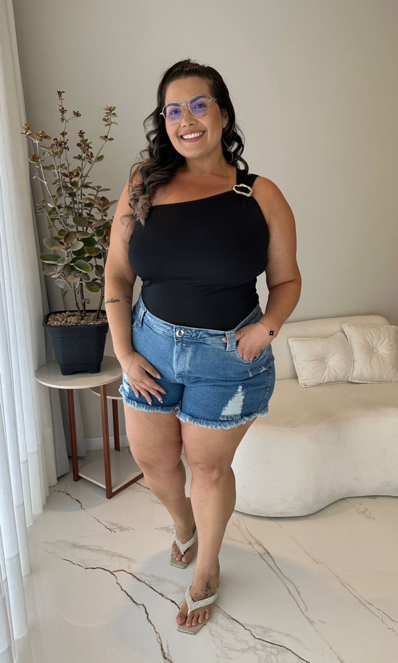 blusa lury preto plus size 2145