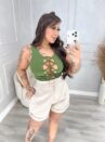 cropped tayara verde plus size 2166