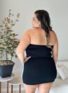 conjunto flor preto plus size 2153