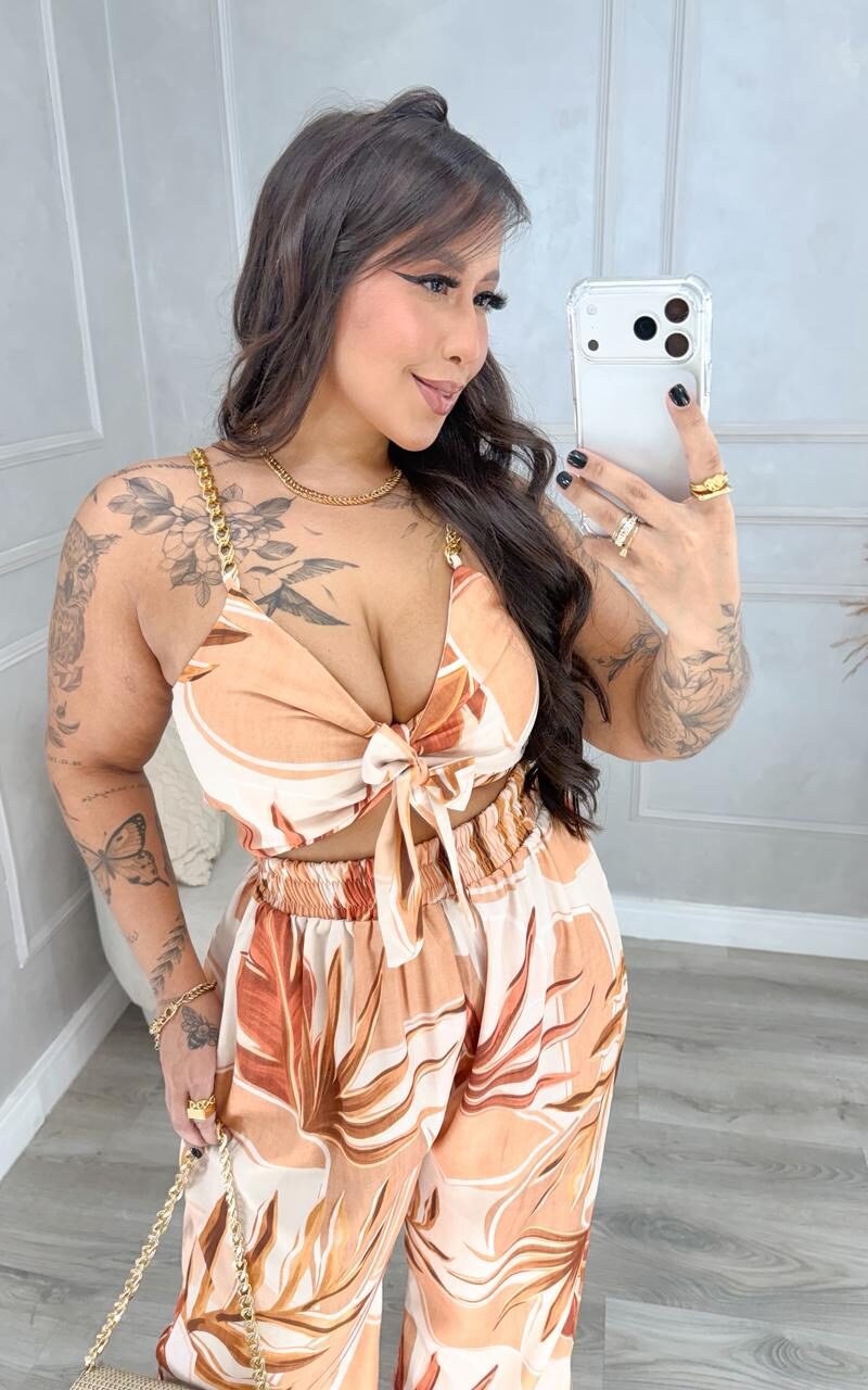 cropped athena nude estampado 2252