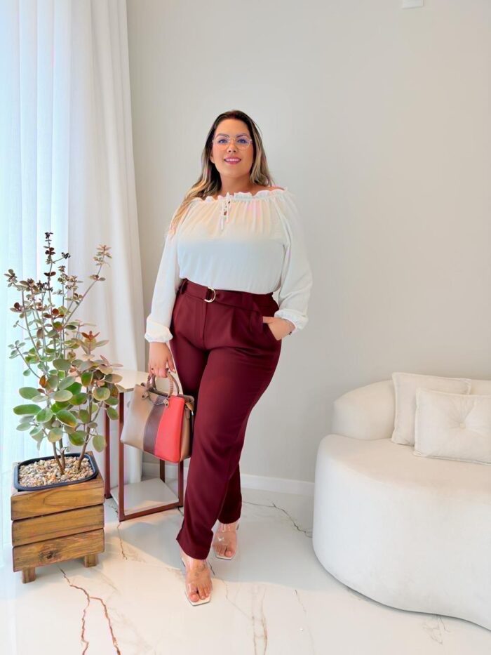 calça ludy vinho plus size 2327