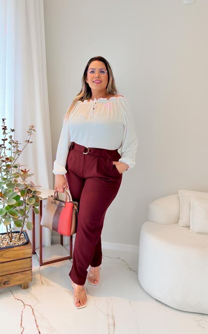 calça ludy vinho plus size 2327