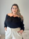 blusa cornelia marrom plus size 2289
