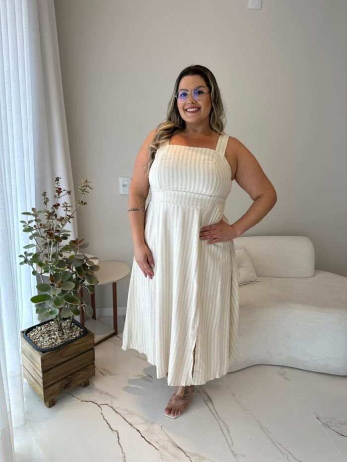 vestido doralice nude plus size 2286