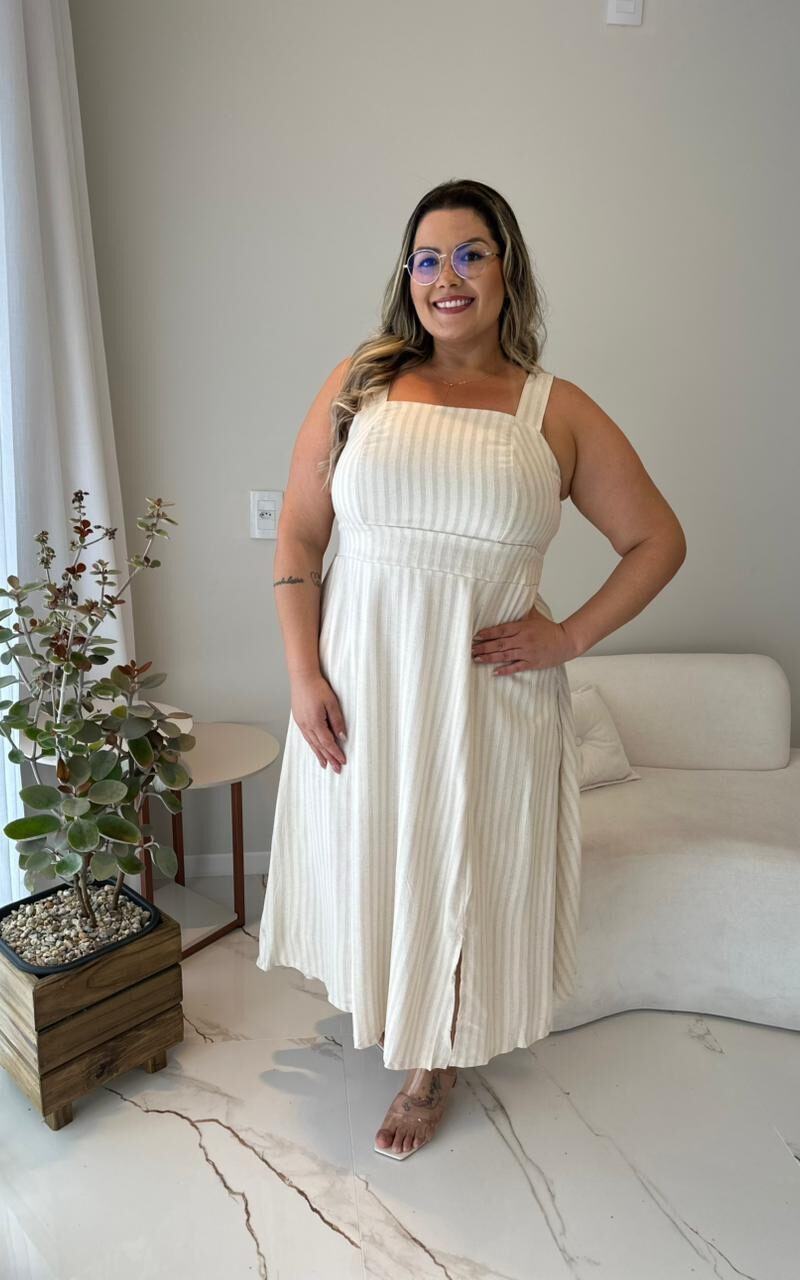 vestido doralice nude plus size 2286