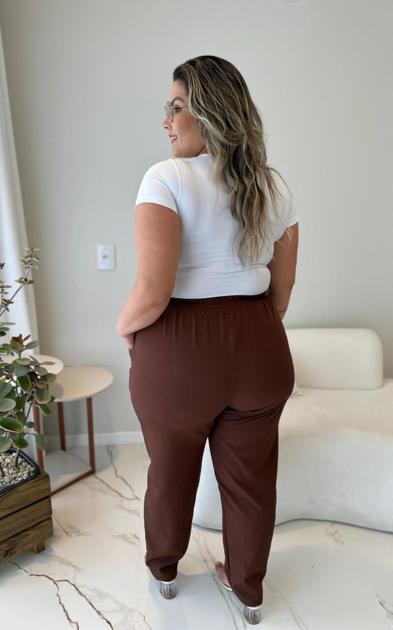 calça ludy marrom plus size 2328 calça ludy marrom plus size 2328