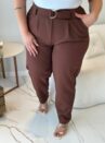 calça ludy marrom plus size 2328