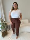 calça ludy marrom plus size 2328