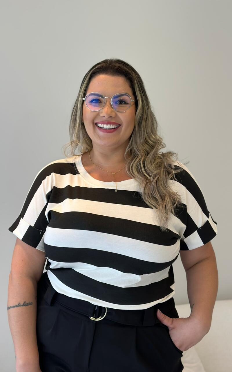 blusa jessy caramelo listrada plus size 2292