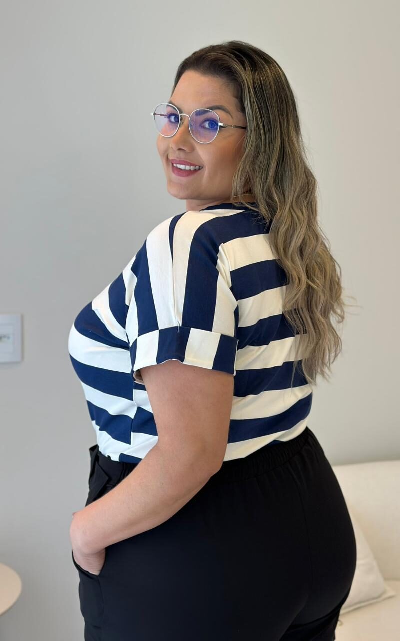 blusa jessy caramelo listrada plus size 2292 blusa jessy caramelo listrada plus size 2292