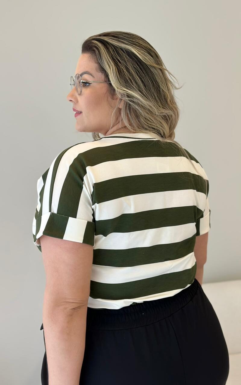 blusa jessy caramelo listrada plus size 2292 blusa jessy caramelo listrada plus size 2292