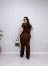 conjunto berenice marrom plus size 2288