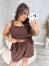 conjunto saionara marrom plus size 2377