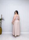 vestido solene marrom plus size 2366