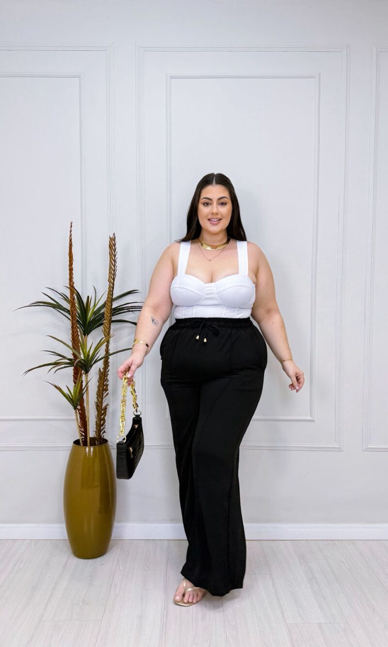 calça lenara preto plus size 2409