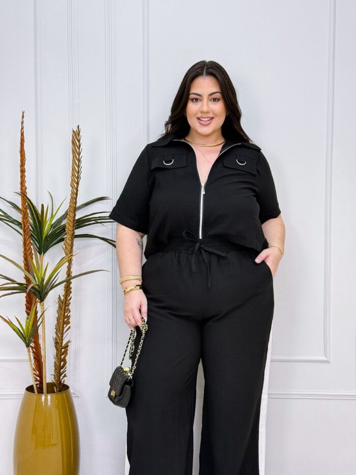 conjunto tefy preto plus size 2370 conjunto tefy preto plus size 2370