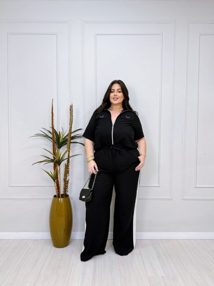 conjunto tefy preto plus size 2370 conjunto tefy preto plus size 2370