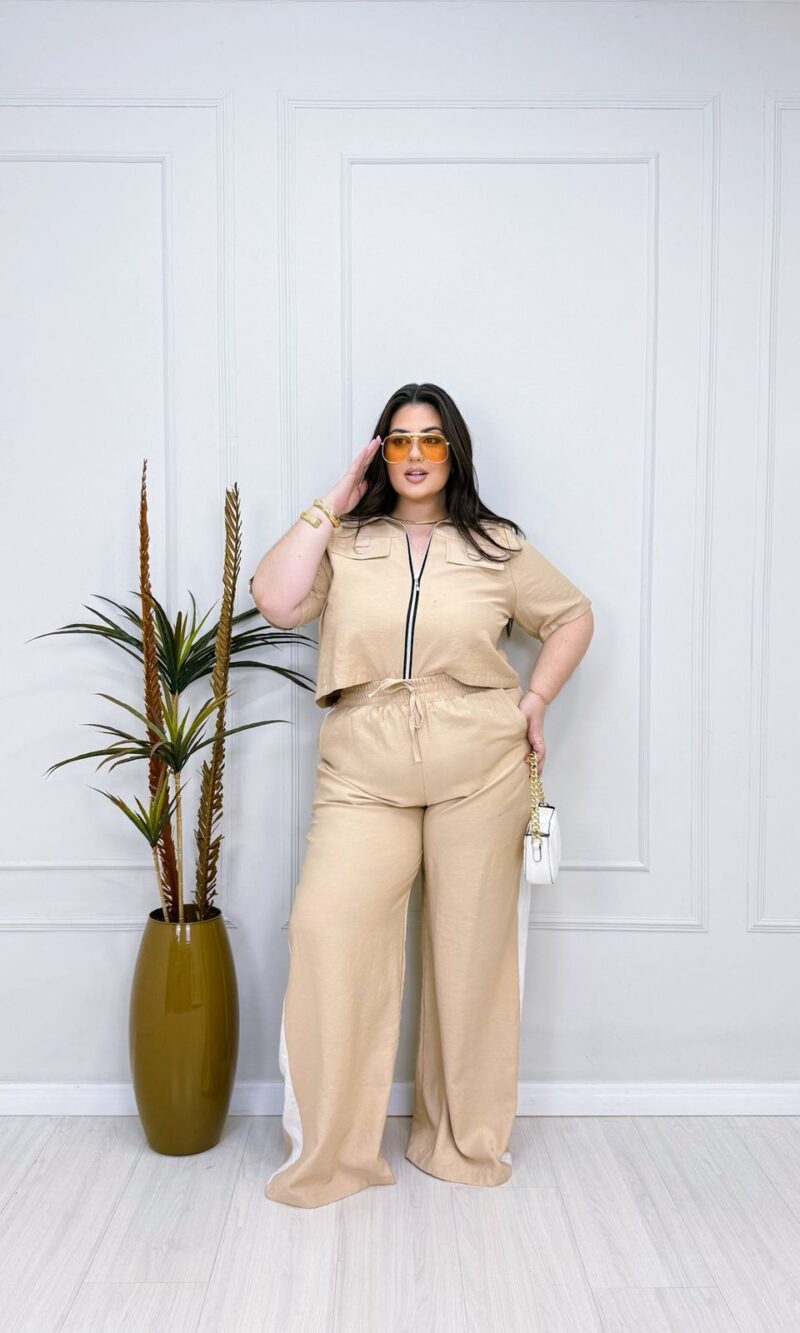 conjunto tefy preto plus size 2370