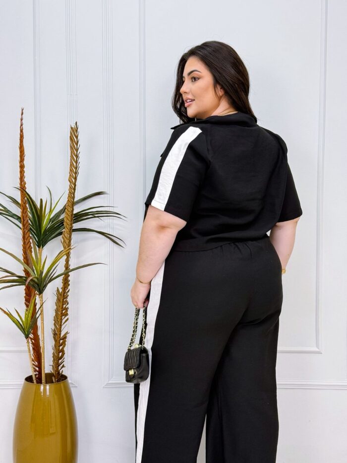conjunto tefy preto plus size 2370 conjunto tefy preto plus size 2370