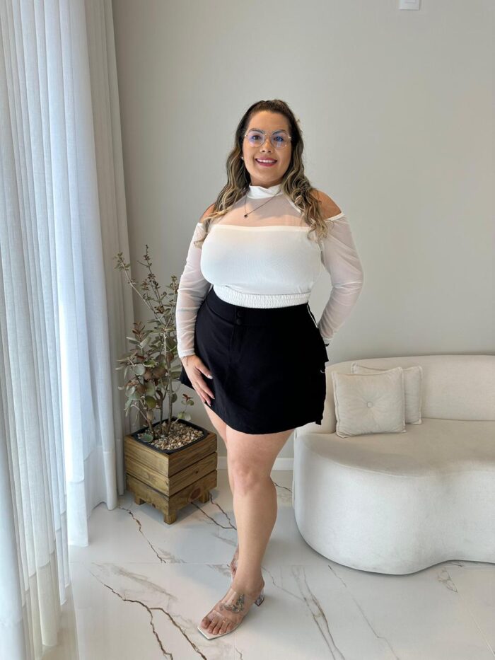cropped taty preto plus size 2404 cropped taty preto plus size 2404