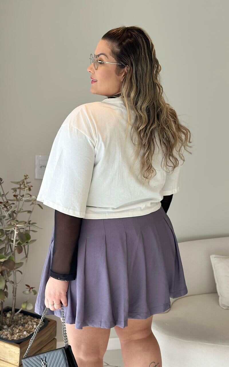 cropped minnie preto plus size 2391