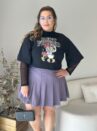 cropped minnie preto plus size 2391
