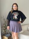 cropped minnie preto plus size 2391