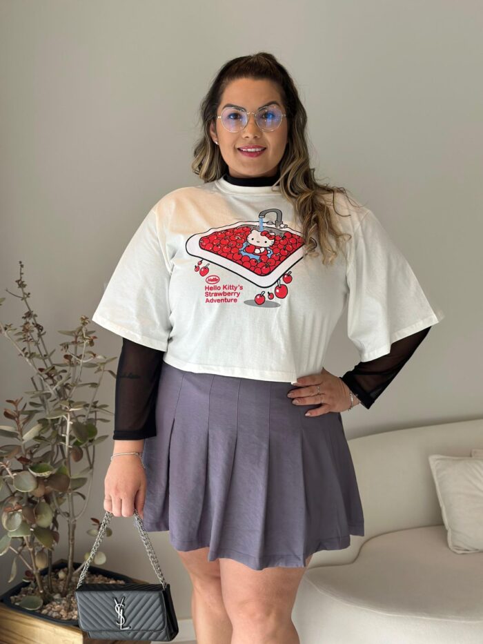 cropped hello kitty off white plus size 2390 cropped hello kitty off white plus size 2390
