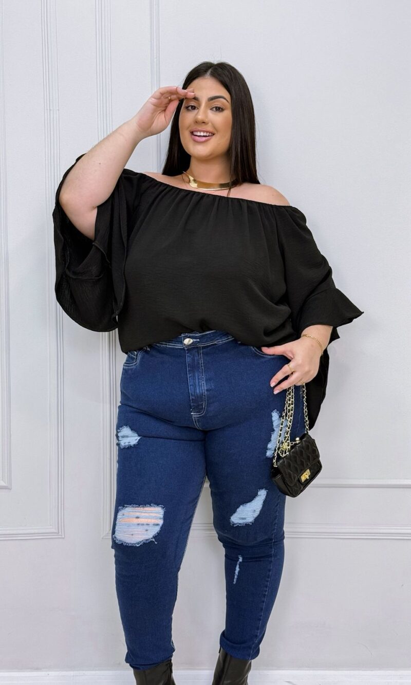 blusa ilma branca plus size 2373