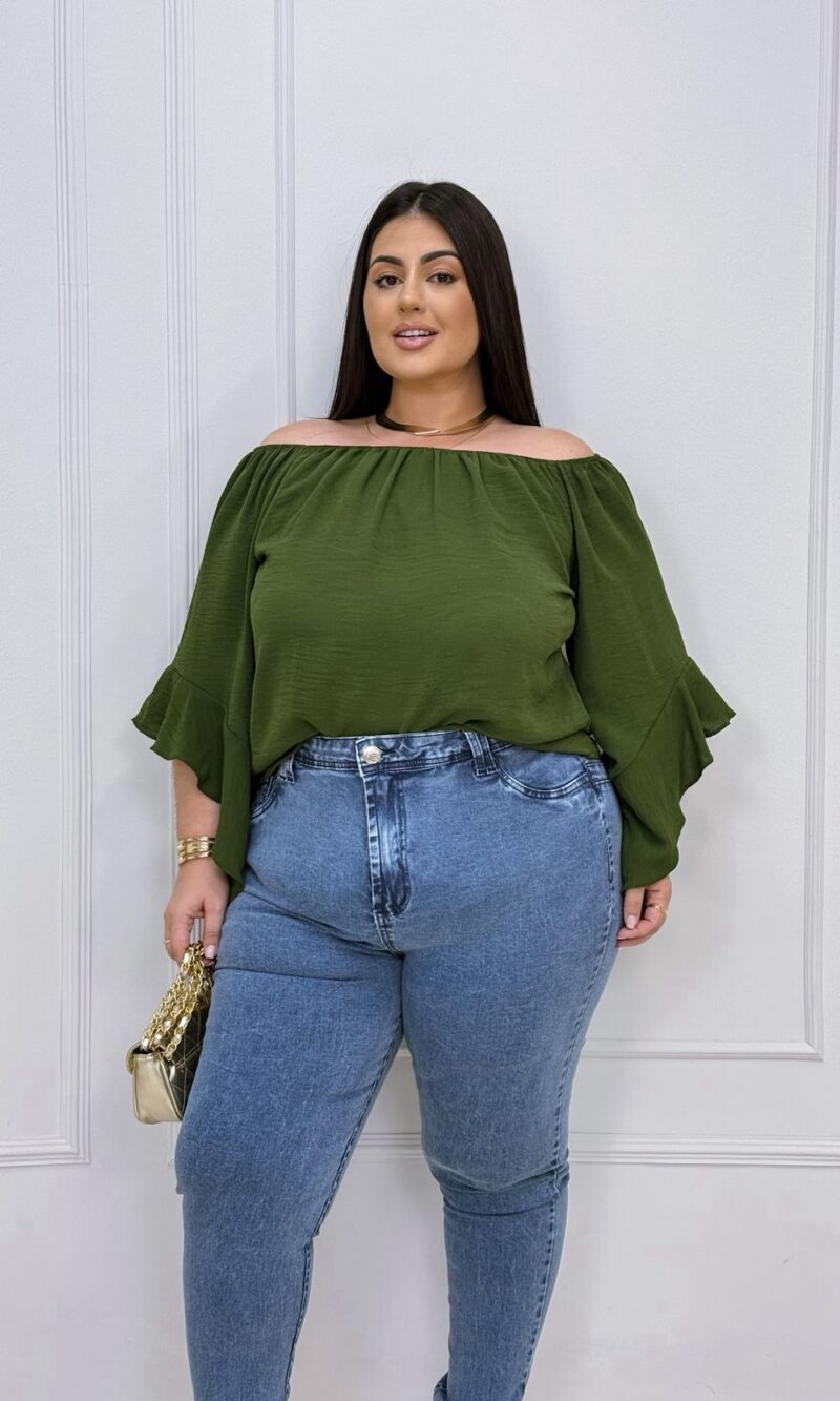 blusa ilma marrom plus size 2371
