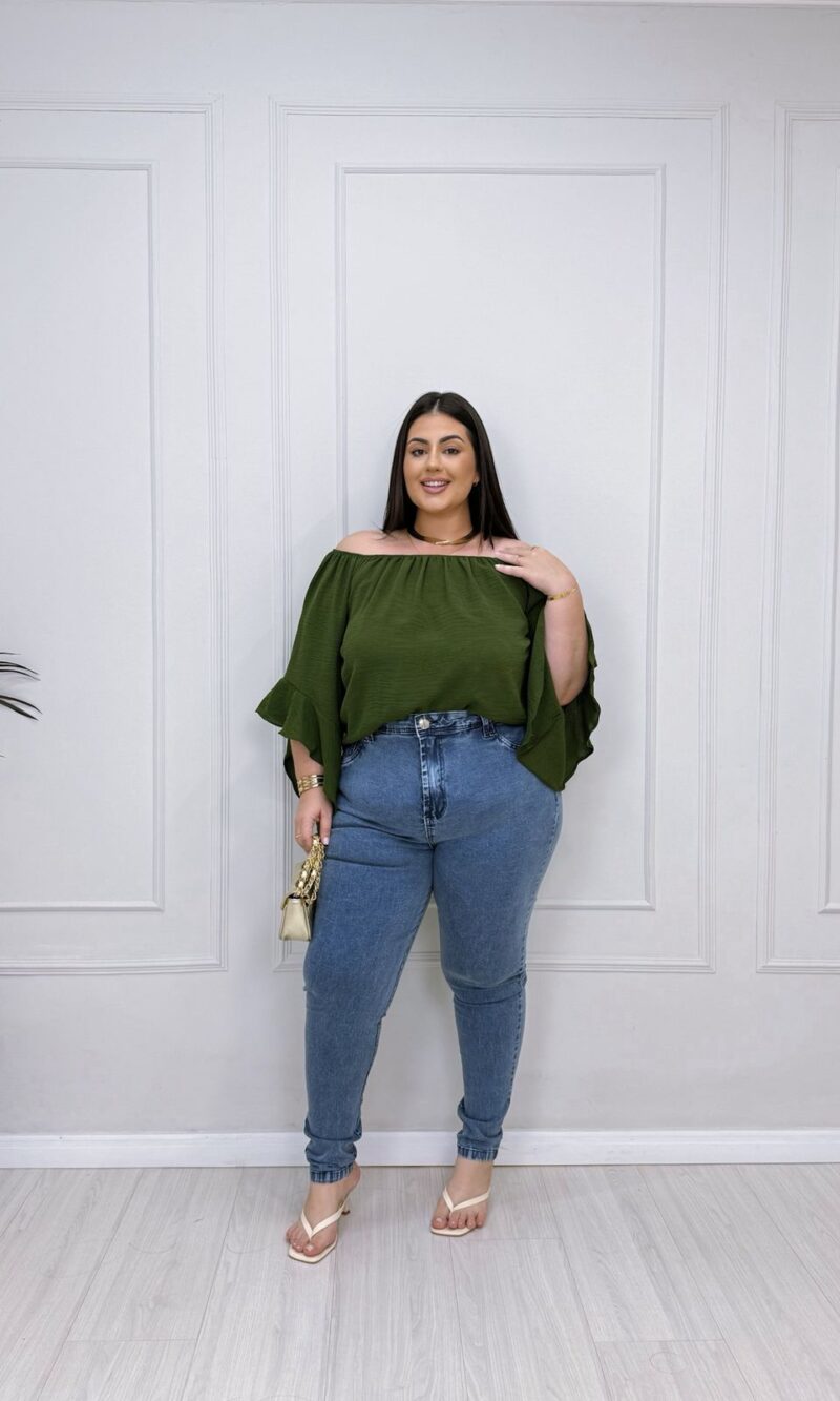 blusa ilma marrom plus size 2371