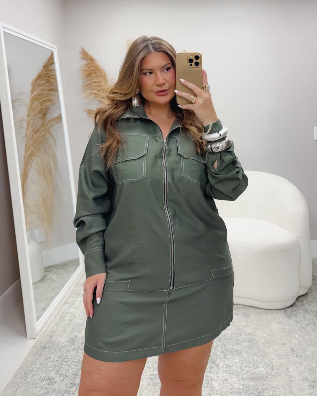 conjunto selenita verde plus size 2488 conjunto selenita verde plus size 2488