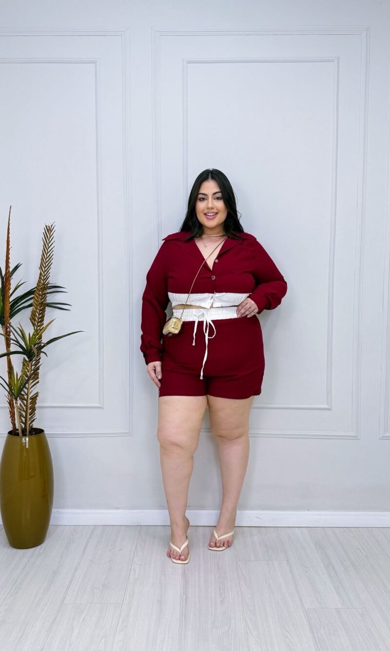 conjunto sabrina vinho plus size 2486