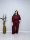 conjunto rosimar vinho plus size 2492