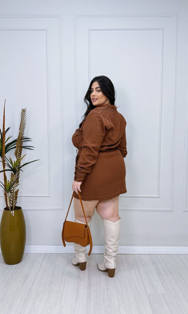 conjunto selenita marrom plus size 2490