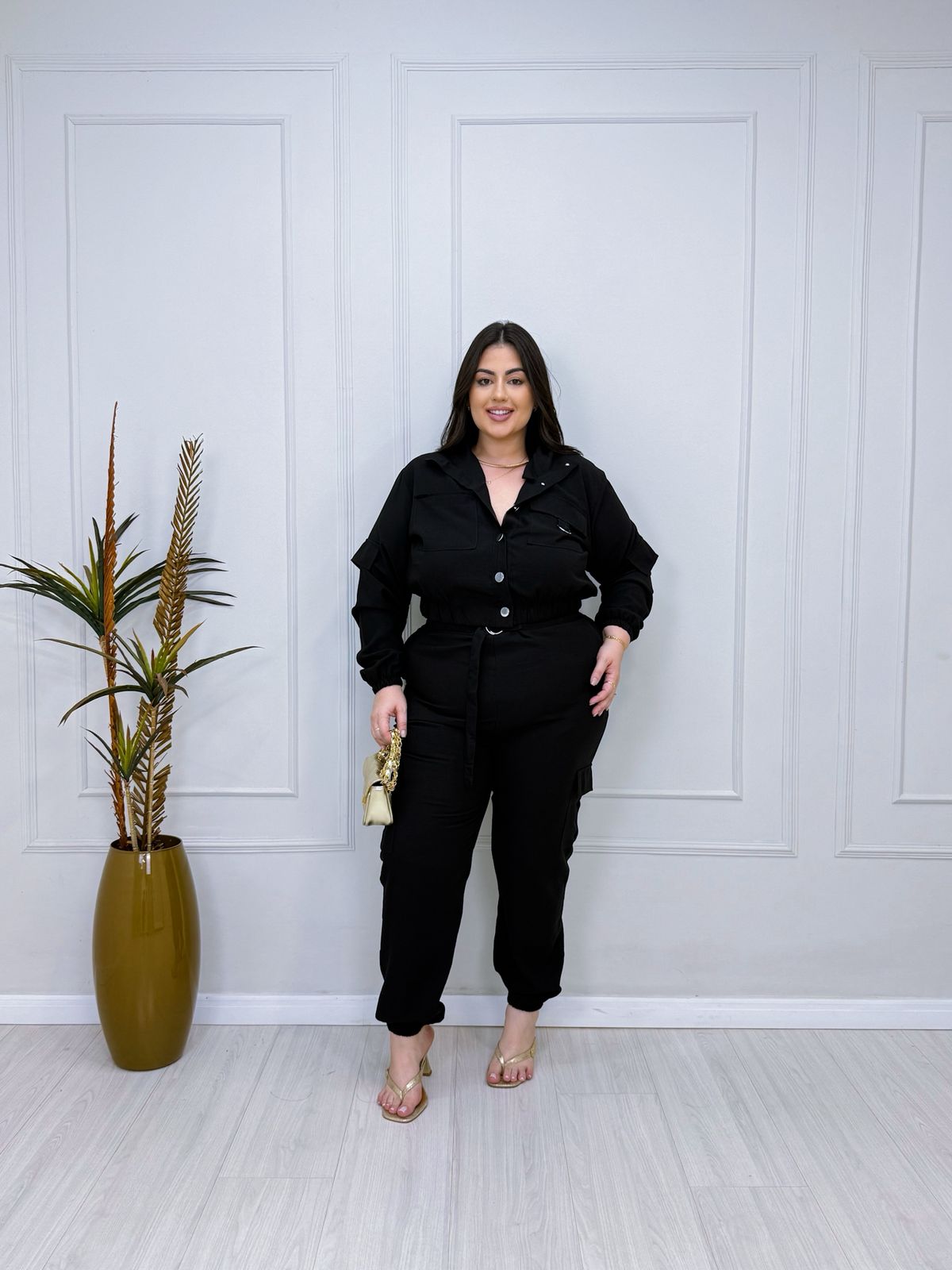 Conjunto Zenita - Preto - Plus Size - 2493 - Espaço Fashion Floripa