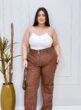 calça hilary marrom plus size 2512